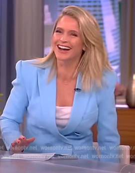 Sara's light blue double breasted blazer on The View