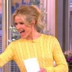 Sara’s yellow cable knit sweater on The View