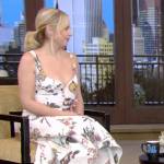 Sarah Michelle Gellar’s white floral print dress on Live with Kelly and Ryan