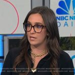 Savannah’s black button down blouse on NBC News Daily