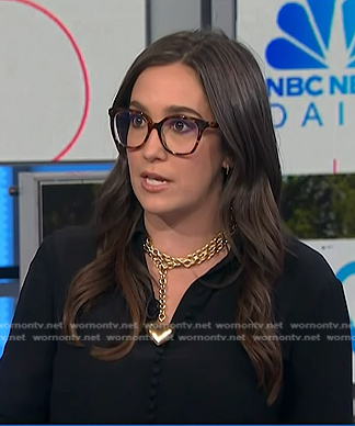 Savannah's black button down blouse on NBC News Daily