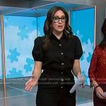 Svannah’s black puff short sleeve jumpsuit on NBC News Daily