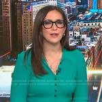 Savannah Sellers’s green ribbed polo top on NBC News Daily