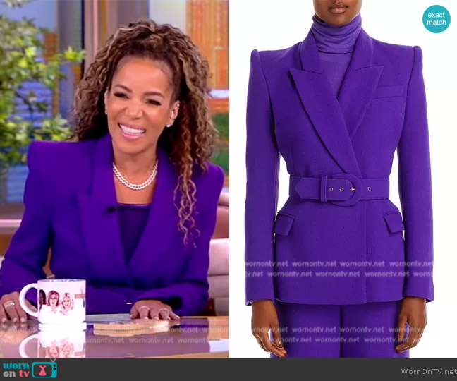 WornOnTV: Sunny’s purple belted blazer on The View | Sunny Hostin ...