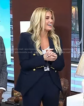 Shea McGee’s navy double breasted blazer on Today