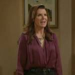 Sheila’s purple draped blouse on The Bold and the Beautiful