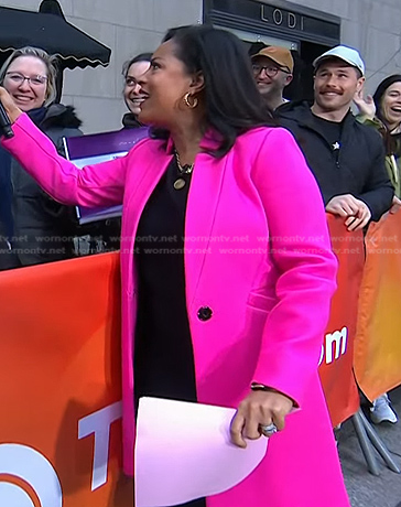 Sheinelle’s pink coat on Today