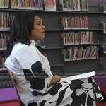 Sheinelle’s white and black floral print dress on Today