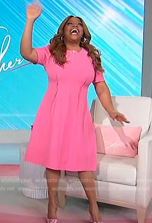 Sherri’s pink flared dress on Sherri