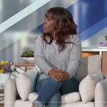 Sheryl’s gray embellished sweater on The Talk