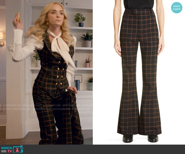 Smythe Bootcut Wool Blend Pants worn by Georgia Miller (Brianne Howey) on Ginny & Georgia