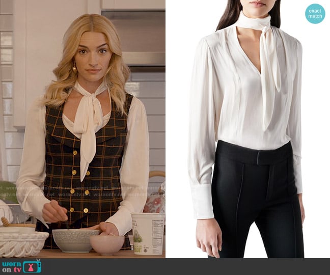 Smythe Tie Neck Blouse worn by Georgia Miller (Brianne Howey) on Ginny & Georgia