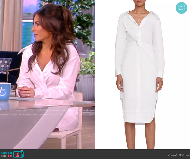 Staud Clea Ruched Shirtdress worn by Alyssa Farah Griffin on The View