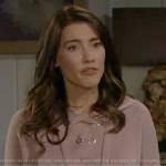Steffy’s pink lace-up hoodie on The Bold and the Beautiful