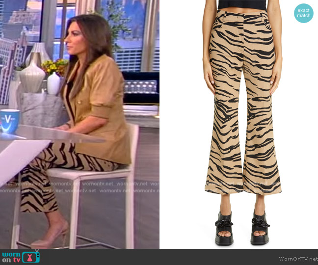 Stella McCartney Tiger Printed Trousers worn by Alyssa Farah Griffin on The View