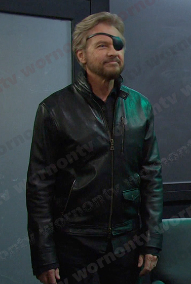 Steve’s black leather zip jacket on Days of our Lives