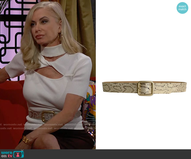 Streets Ahead Juliet Belt worn by Ashley Abbott (Eileen Davidson) on The Young and the Restless