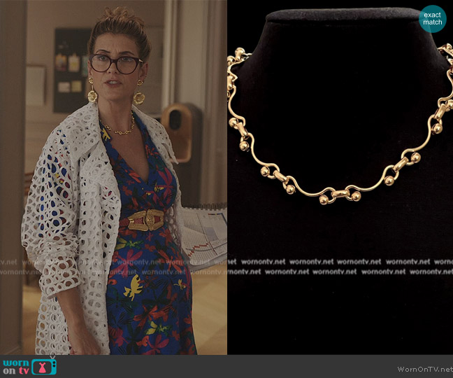 Lidonie Necklace by Studio Diane Paris worn by Madeline Wheeler (Kate Walsh) on Emily in Paris