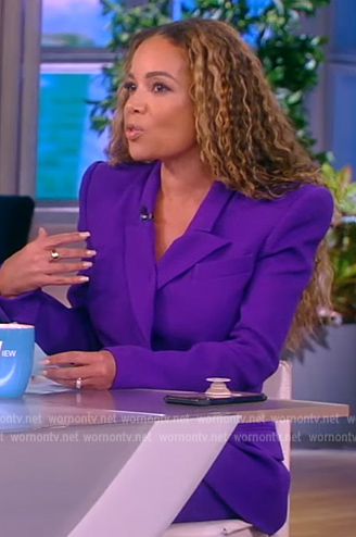 Sunny’s purple belted blazer on The View