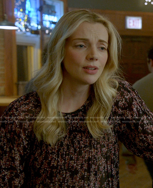 Sylvie's floral blouse on Chicago Fire