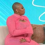 Symone D. Sanders’s pink cutout ribbed dress on Sherri