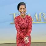 Tamron’s red leopard print dress on Tamron Hall Show