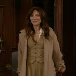 Taylor’s camel wrap coat on The Bold and the Beautiful