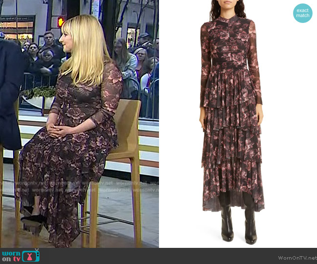 Ted Baker Janeti Tiered Long Sleeve Dress worn by Melissa Rauch on Today