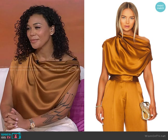 The Sei Draped Top worn by Devi Brown on Today