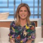 Natalie’s horse print wrap dress on The Talk