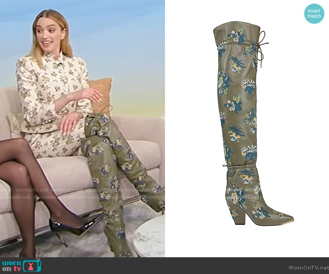 Tory Burch Boots worn by Brianne Howey on Tamron Hall Show