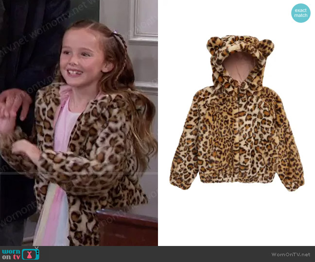 Tucker + Tate Faux Shearling Hooded Jacket worn by Rachel Black (Finley Rose Slater) on Days of our Lives