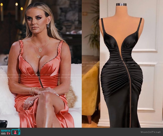 Valdrin Sahiti Zip Embellished Gown worn by Whitney Rose on The Real Housewives of Salt Lake City