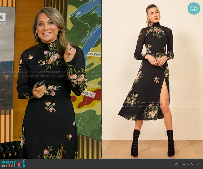Valentin Dress by Reformation worn by Ginger Zee on Good Morning America