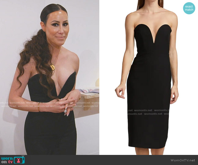 Veronica Beard Colebrook Strapless Dress worn by Angie Katsanevas on The Real Housewives of Salt Lake City