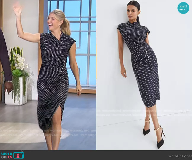 Veronica Beard Kasler Dress worn by Amanda Kloots on The Talk