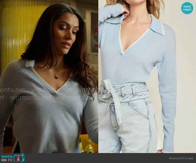 Veronica Beard Koko Sweater worn by Stella Kidd (Miranda Rae Mayo) on Chicago Fire