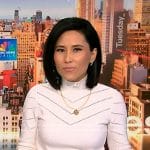 Vicky’s white turtleneck sweater on NBC News Daily