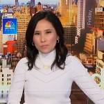 Vicky’s white turtleneck sweater on NBC News Daily
