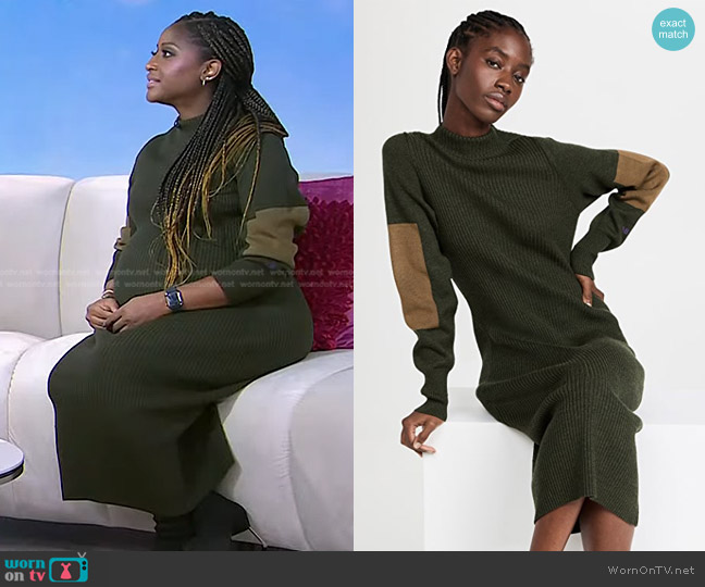 Victoria Beckham Polo Neck Jumper Dress worn by Isha Sesay on Today