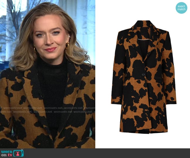 Waverly Grey Lola Coat worn by Christina Ruffini on CBS Mornings