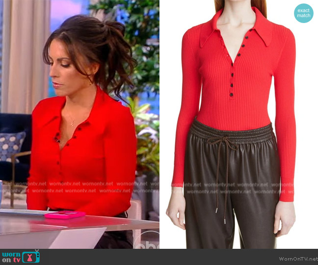 A.L.C. Lance Ribbed Top worn by Alyssa Farah Griffin on The View