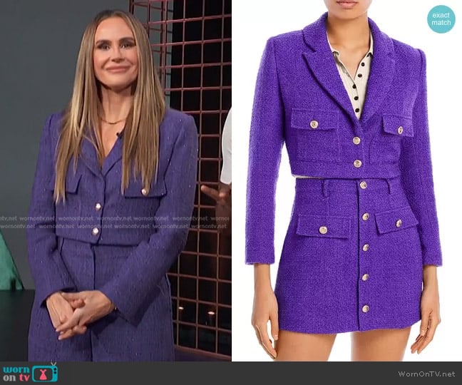 WornOnTV: Keltie’s purple cropped blazer and pants on E! News | Keltie ...
