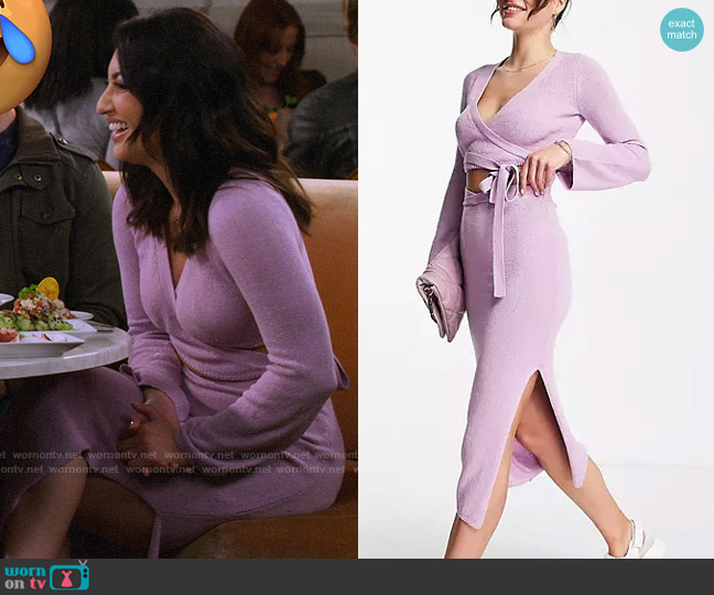 WornOnTV: Valentina’s lilac wrap sweater and skirt set on How I Met ...