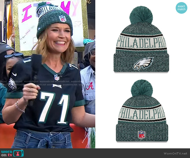 New Era Philadelphia Eagles NFL 18 Sport Knit Beanie worn by Savannah Guthrie on Today