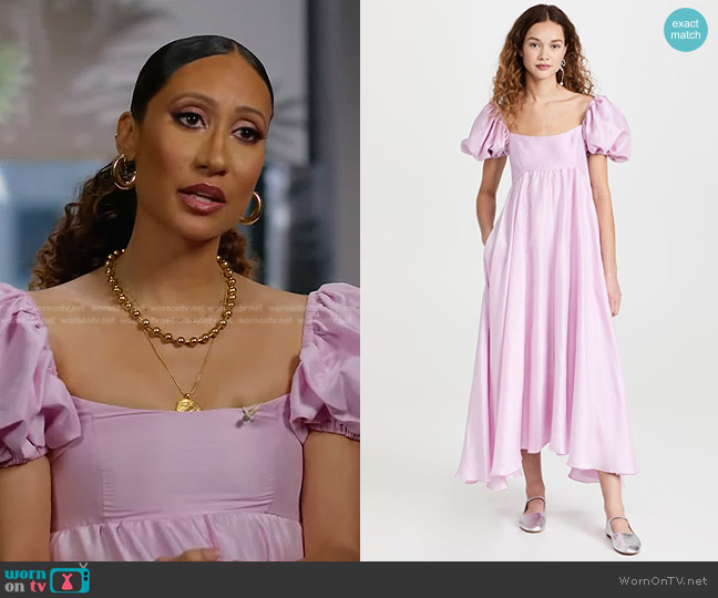 Azeeza Rory Dress in Lilac worn by Elaine Welteroth on Today