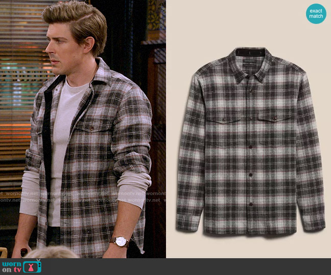 Banana Republic Donegal Plaid Shirt Jacket worn by Jesse (Christopher Lowell) on How I Met Your Father