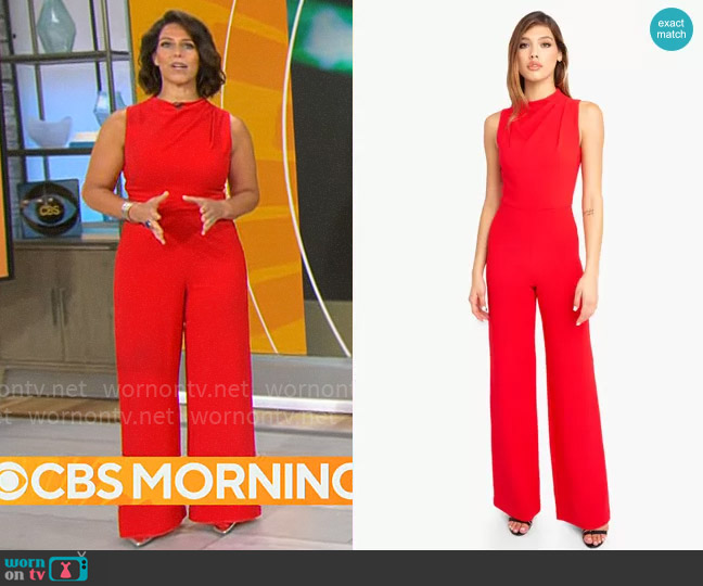 WornOnTV: Dana Jacobson’s red sleeveless jumpsuit on CBS Mornings ...