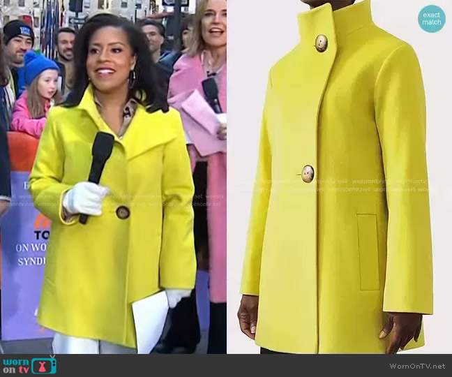Coupe Coat by Fleurette worn by Sheinelle Jones on Today
