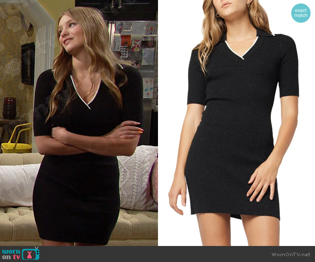 Favorite Daughter Rib Polo Dress worn by Alice Caroline Horton (Lindsay Arnold) on Days of our Lives